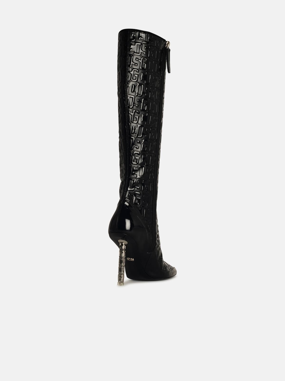 BLACK PATENT LEATHER BOOTS - 3