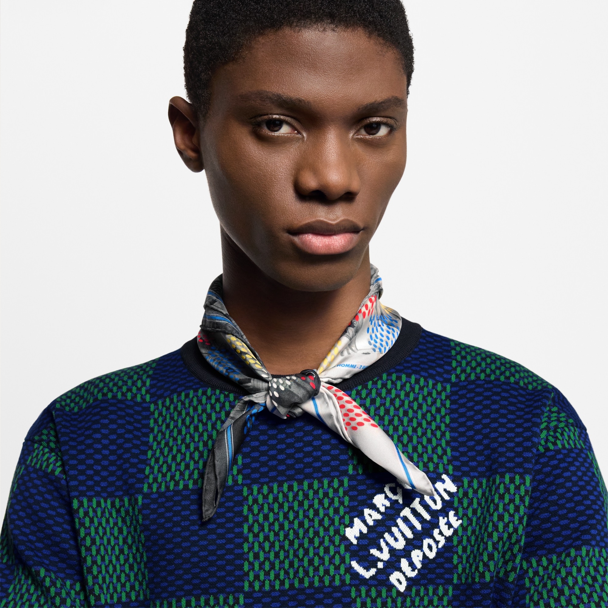 LV Vers Damier Silk Bandana - 5