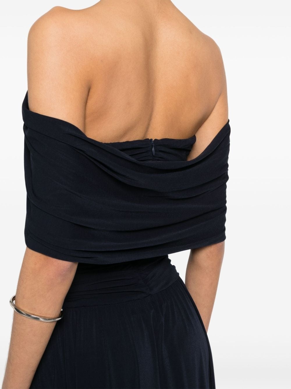 off-shoulder ruched maxi dress - 5