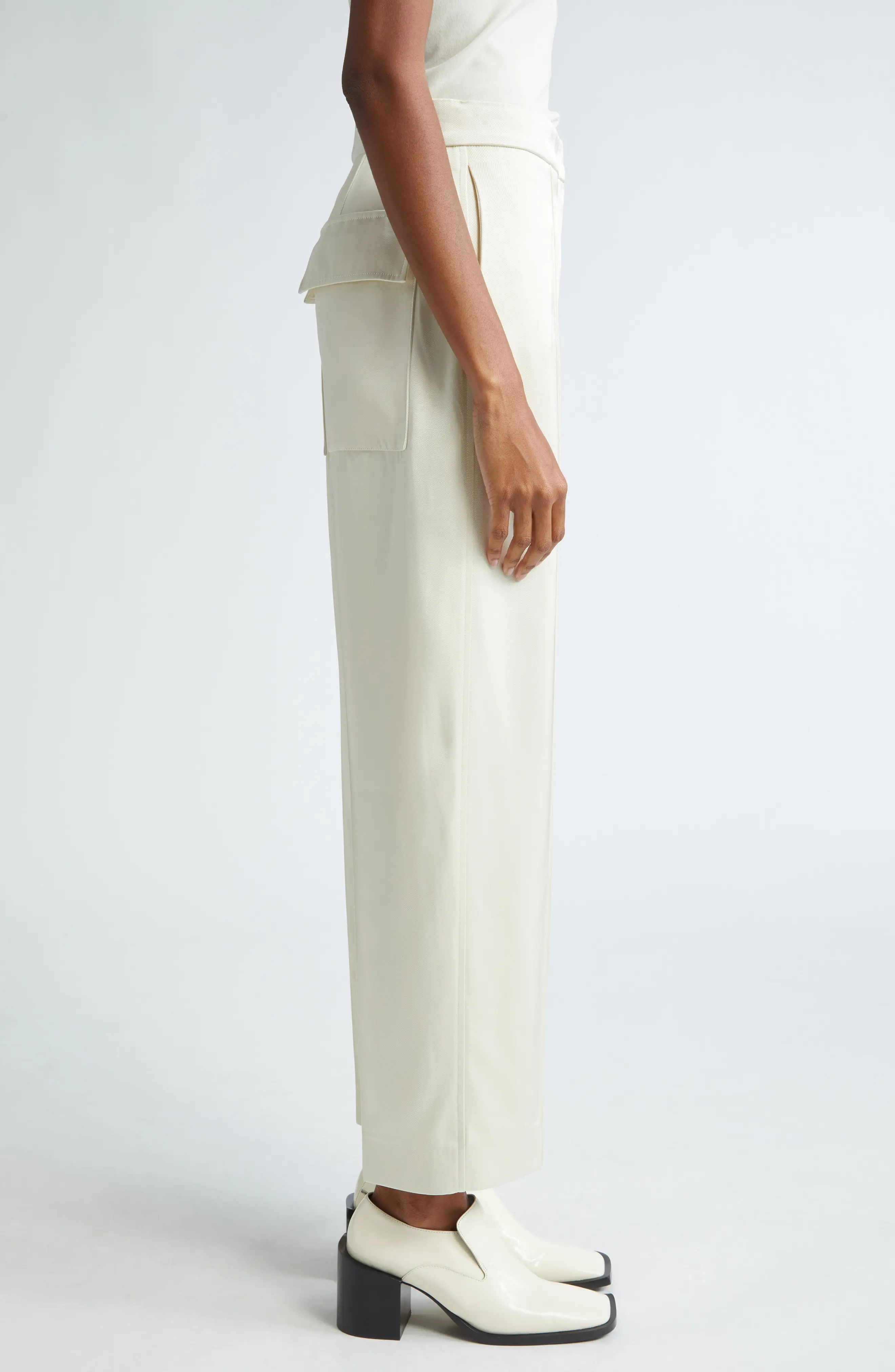 High Waist Wide Leg Trousers - 4