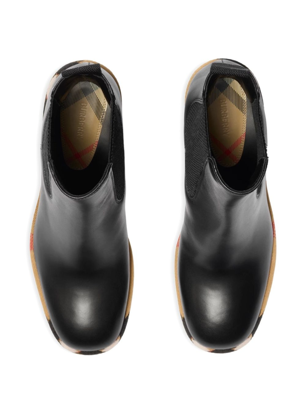 85mm check-trim boots - 4