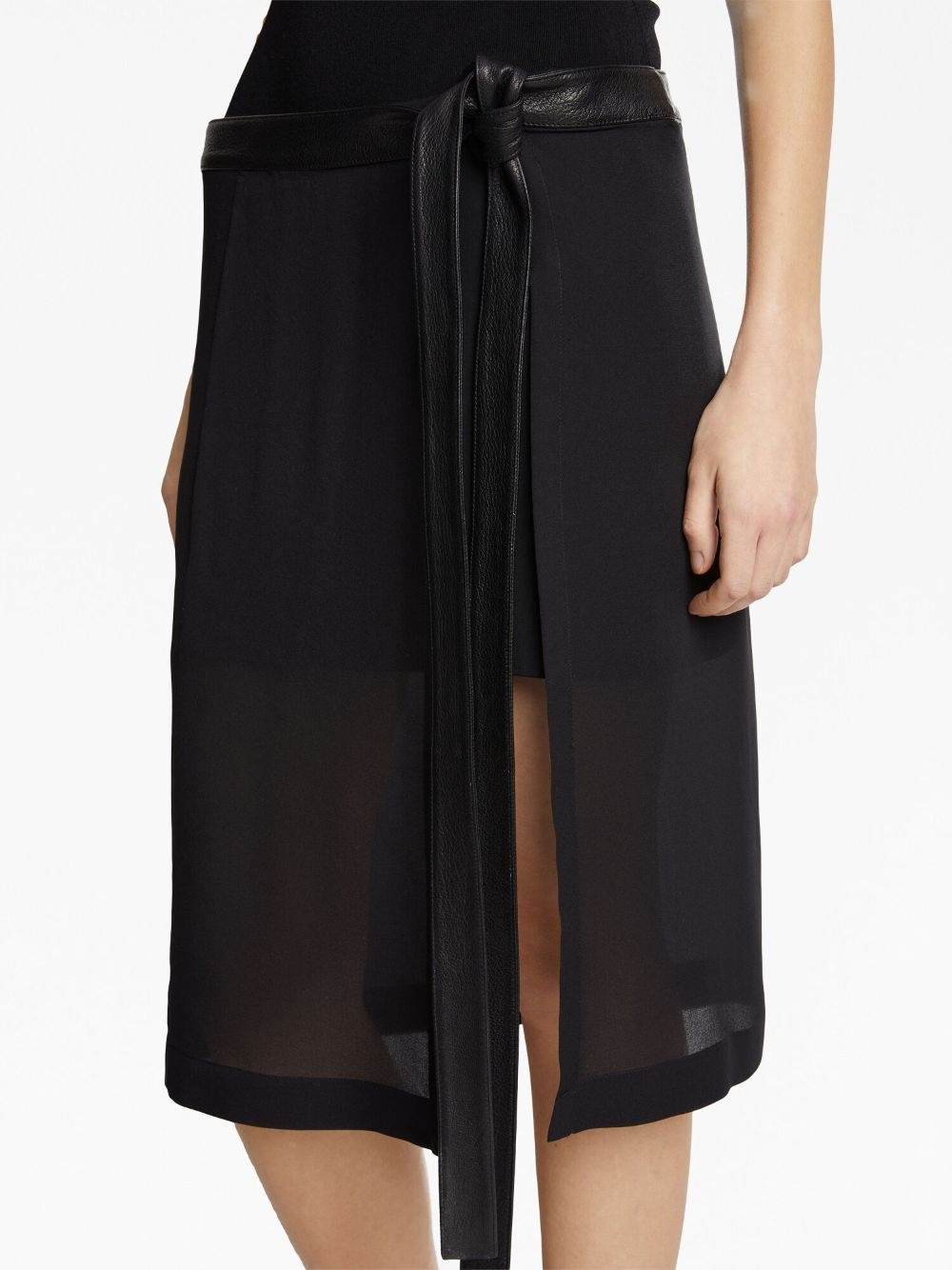 layered chiffon wrap skirt - 6