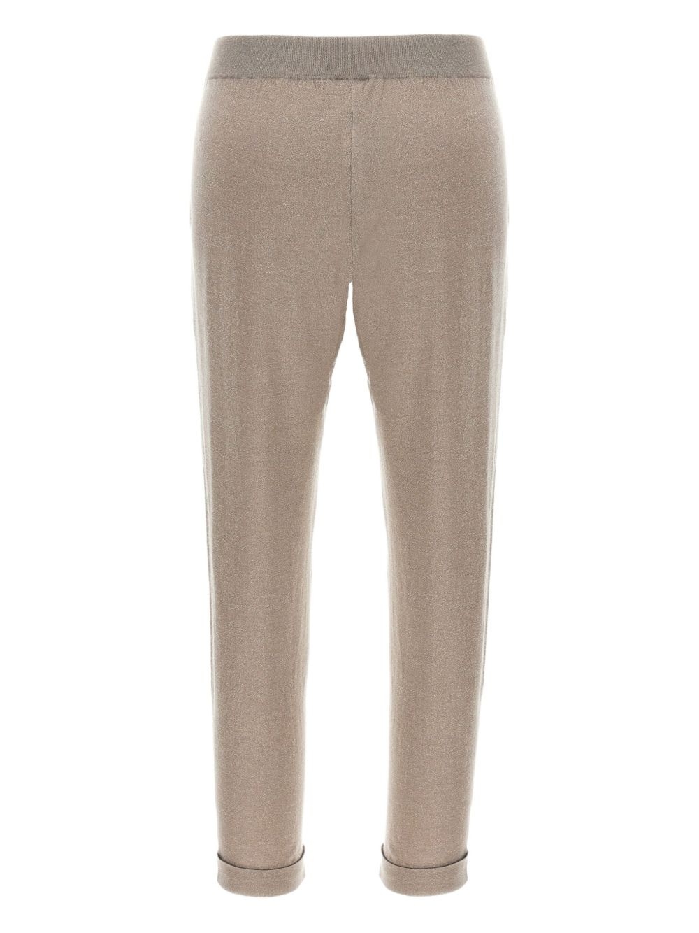 lurex-detail trousers - 2