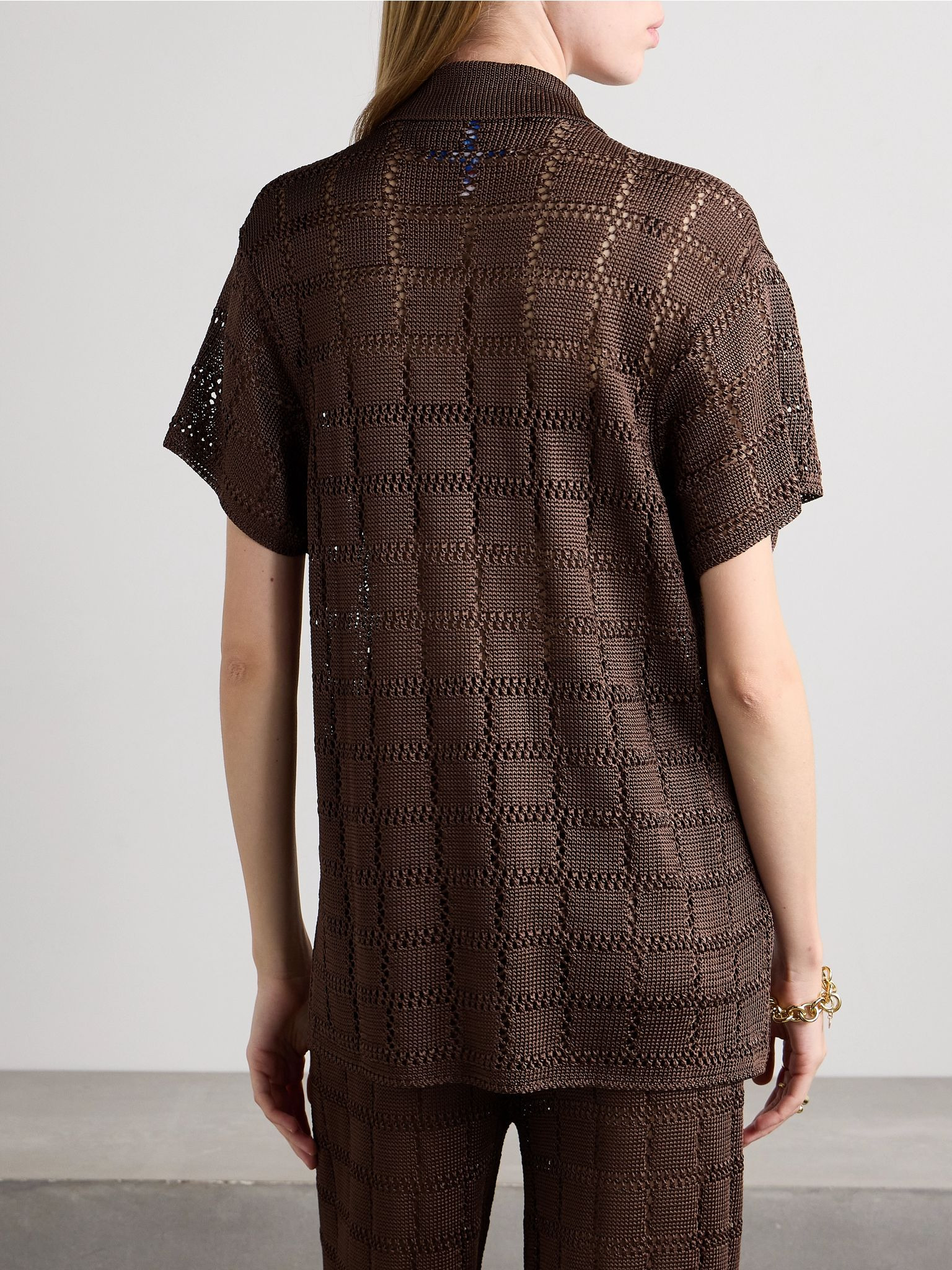 Open-knit shirt Chocolate - 3