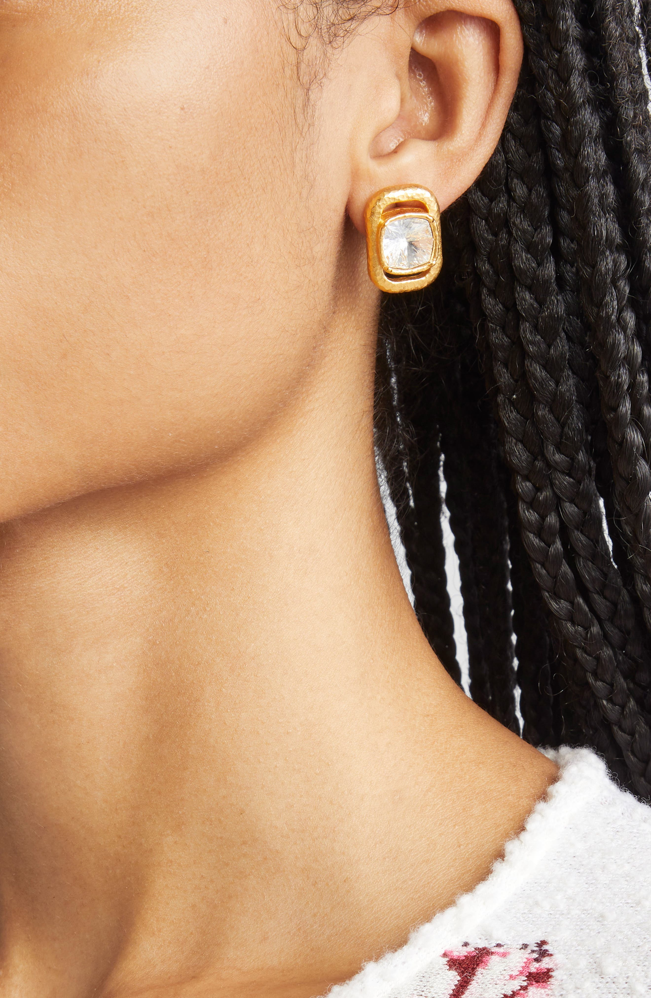 Oscar de la Renta Rectangle Crystal Stud Earrings at Nordstrom - 2