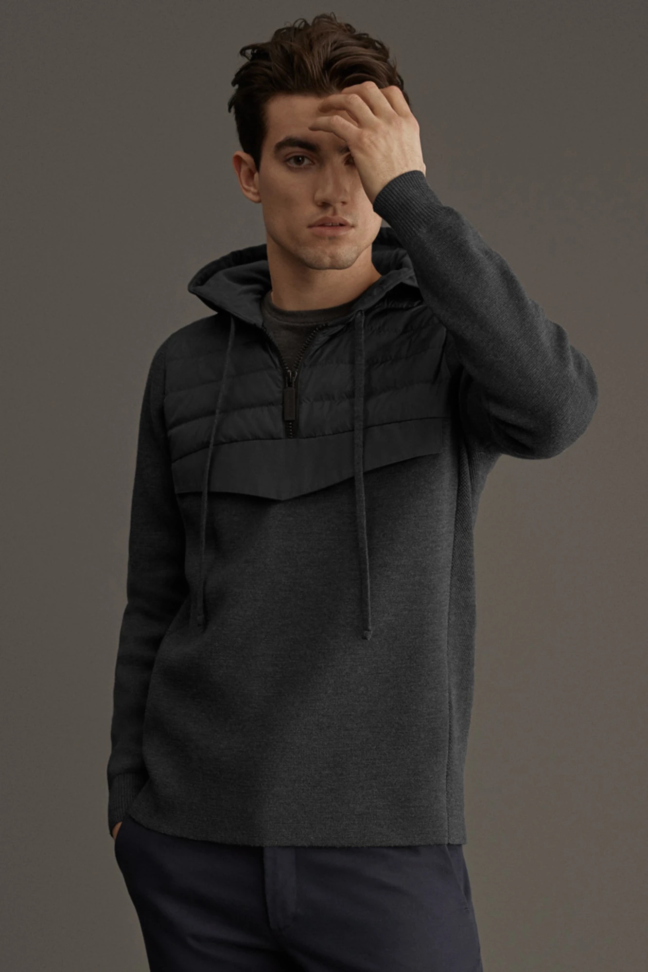 HYBRIDGE KNIT ANORAK - 3