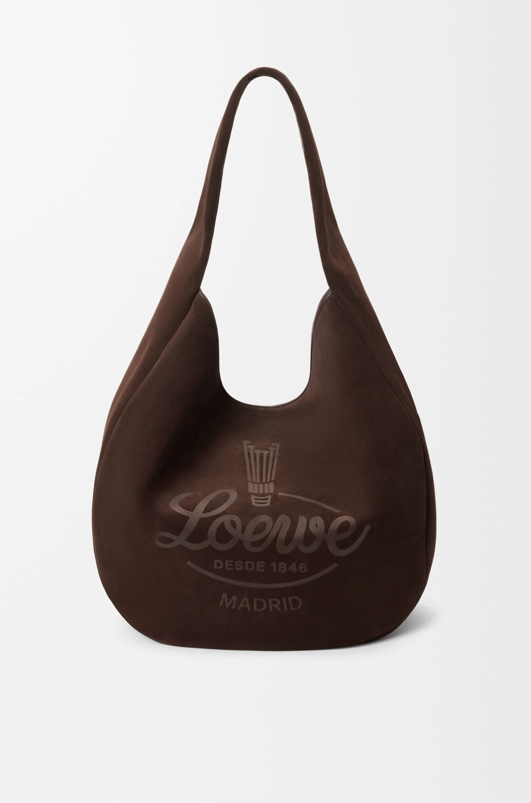 Roomy hobo in suede calfskin - 1