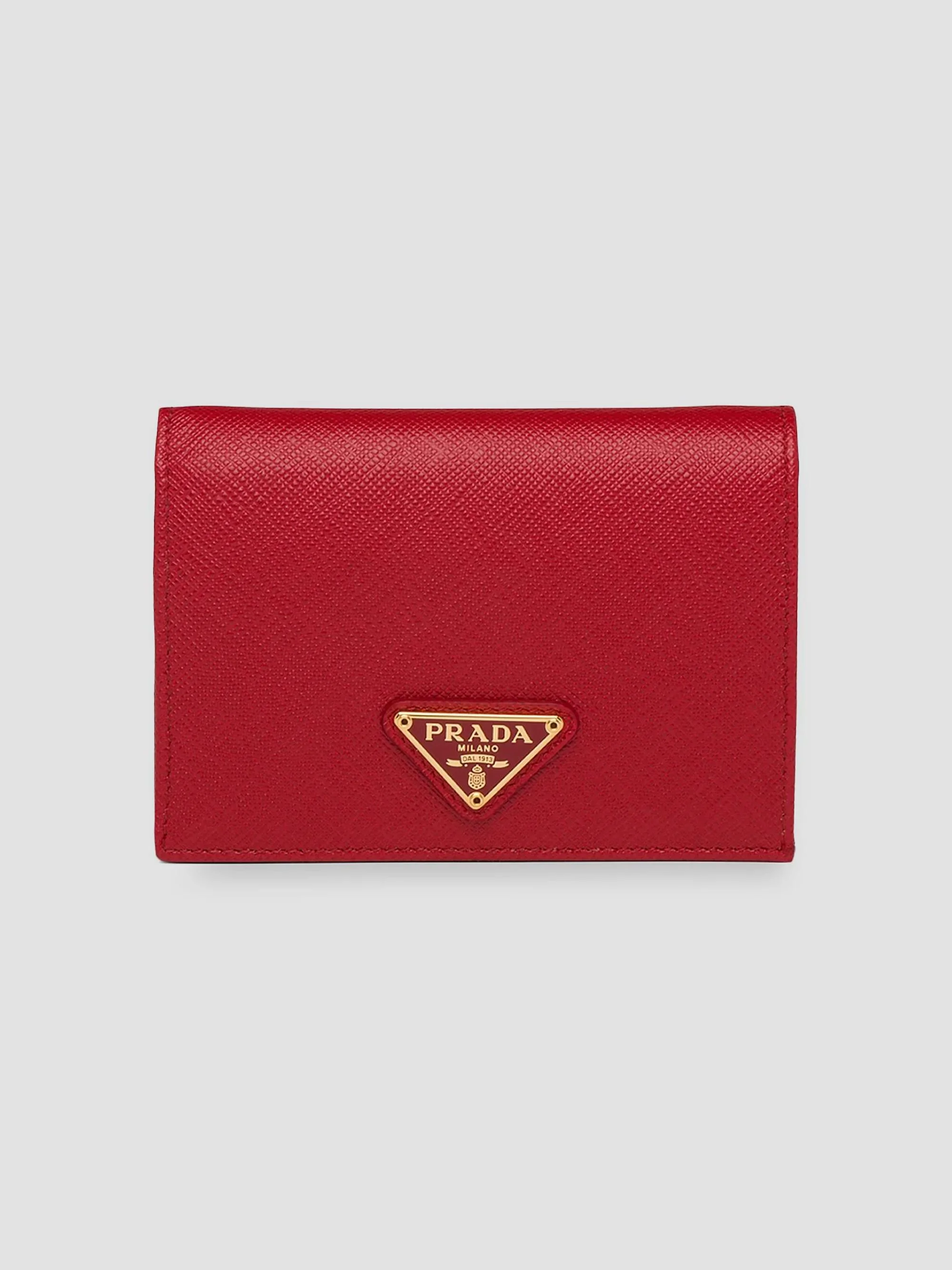 Women's Small Saffiano Leather Wallet - Medium Beige - 1