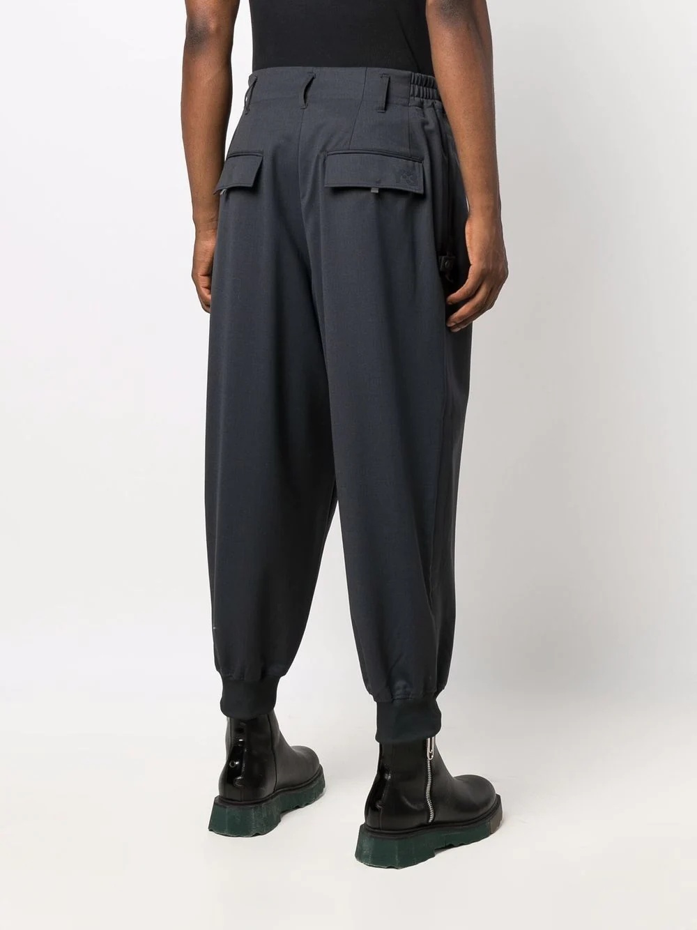 cropped balloon-leg tailored trousers - 4