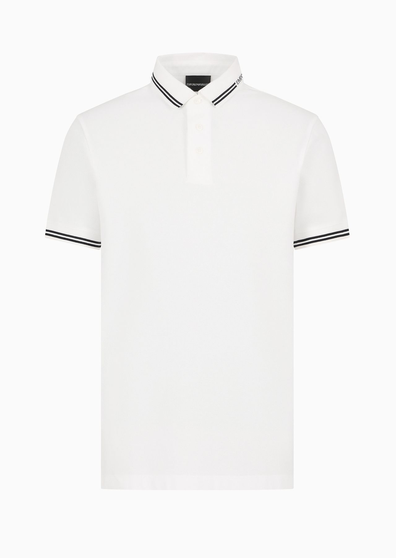 Jersey polo shirt with placed logo - 1