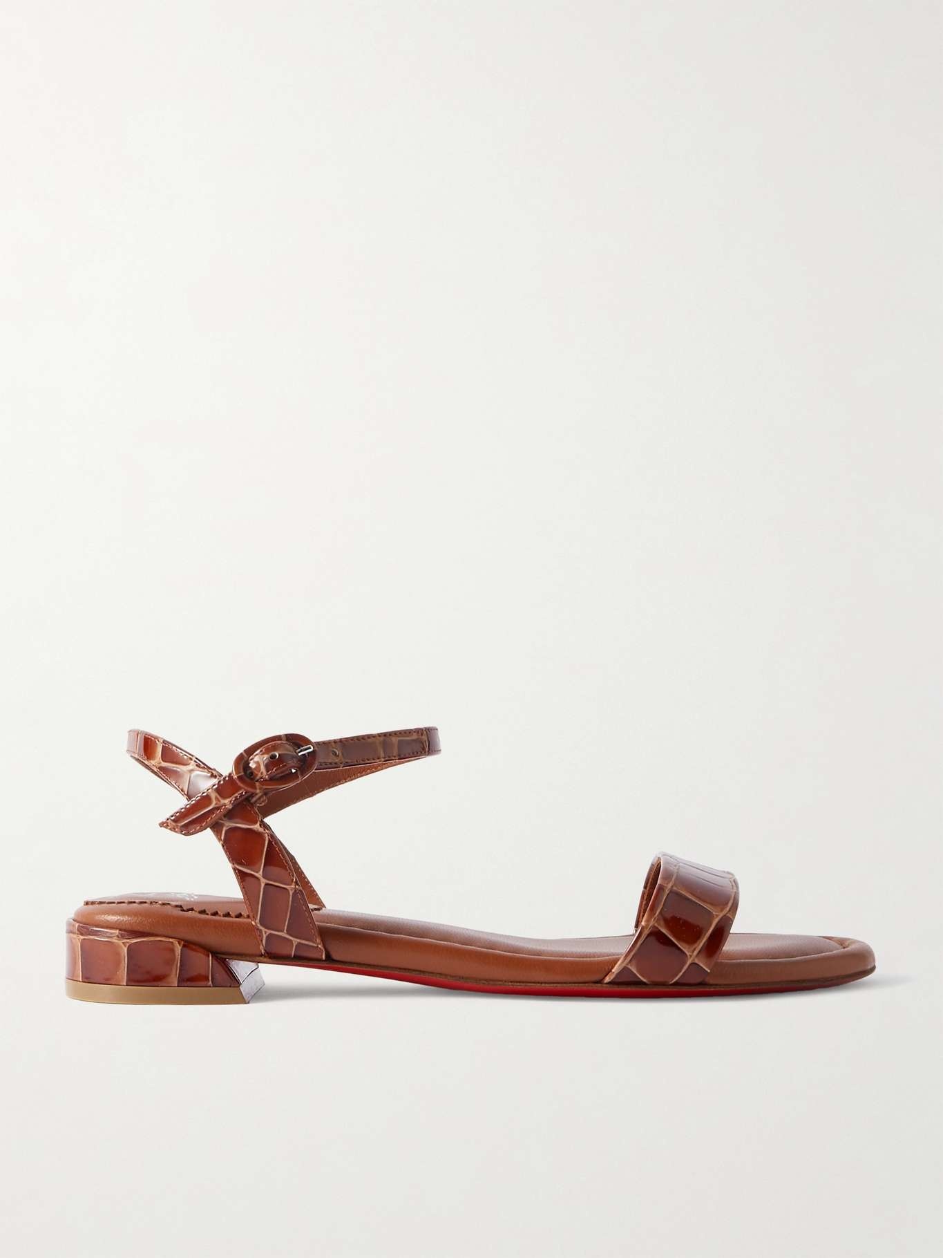 Sweet Jane croc-effect patent-leather sandals - 1
