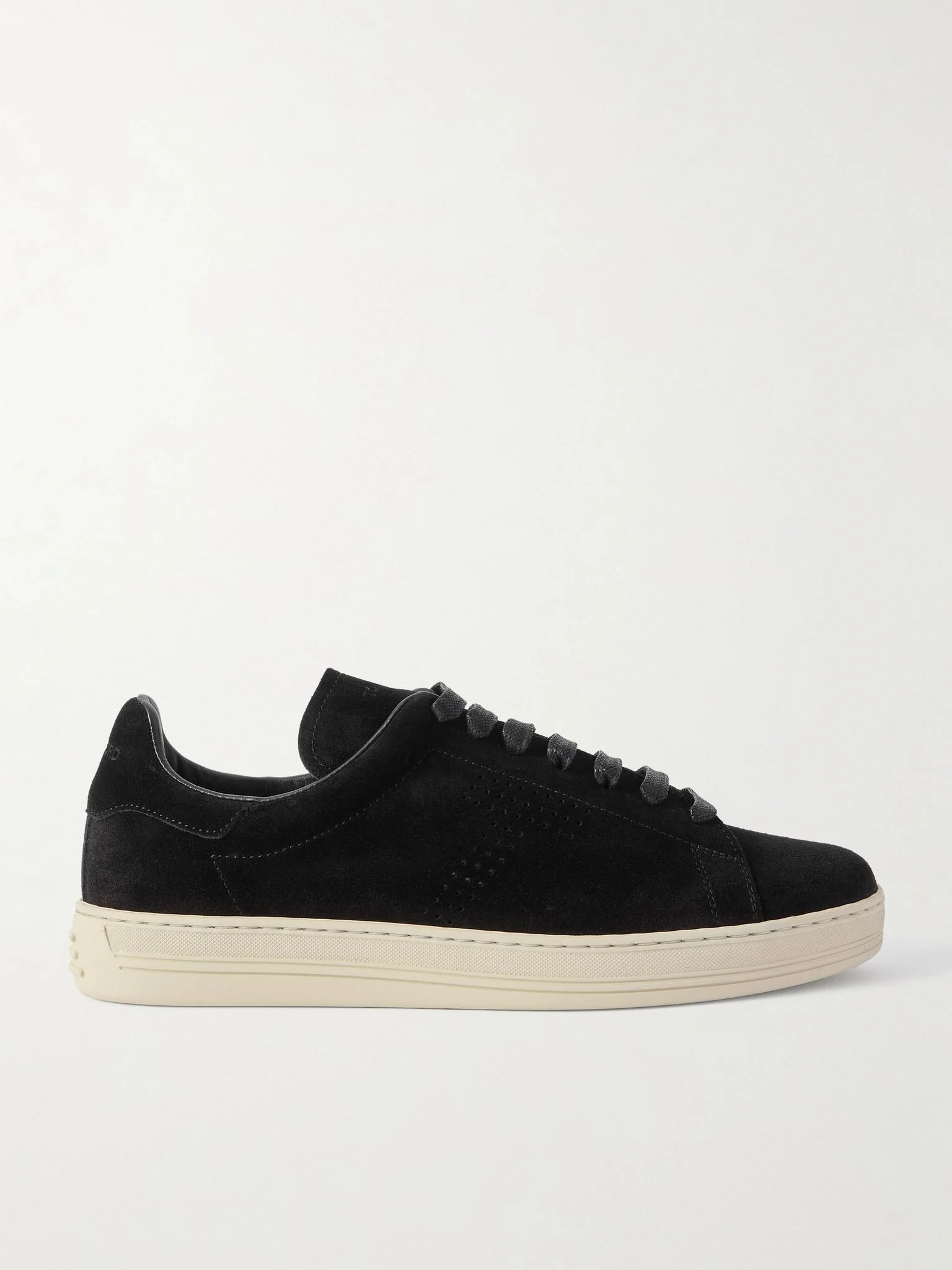 Warwick Perforated Suede Sneakers Black - 1