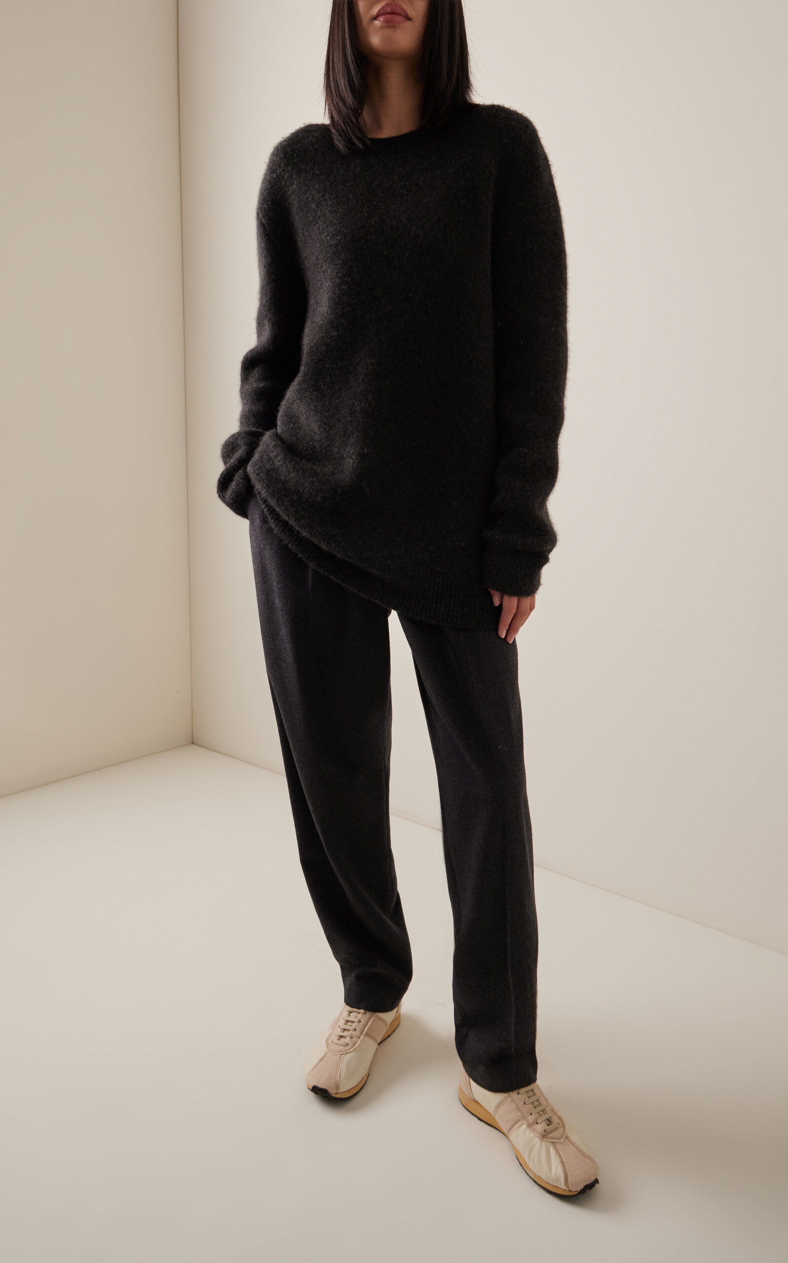 Richelle Cashmere Straight-Leg Pants grey - 2