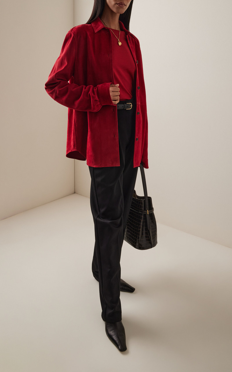 TOTEME Lyocell-Cotton Top red outlook