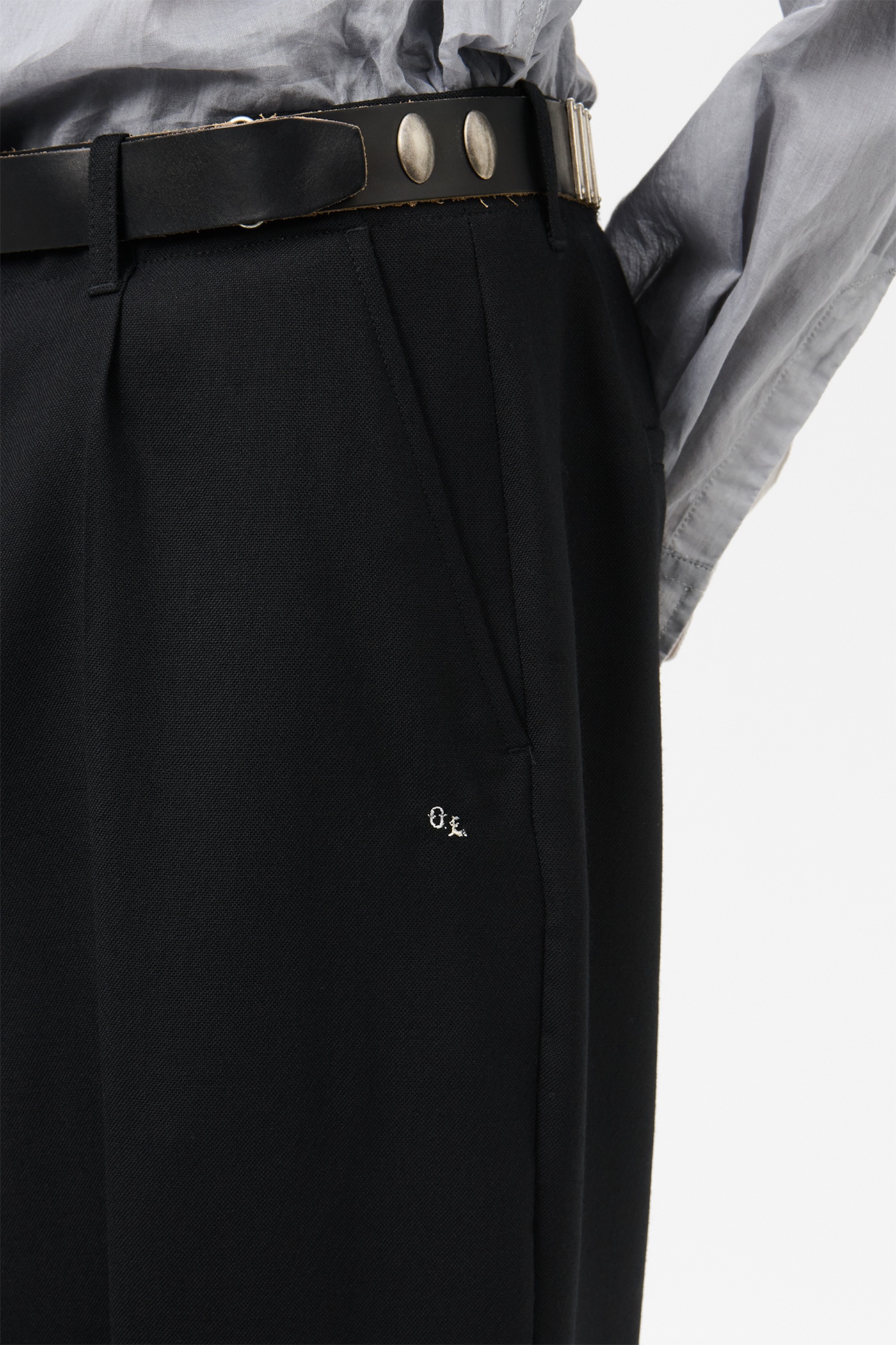 Borrowed Chino Black Panama Wool - 6