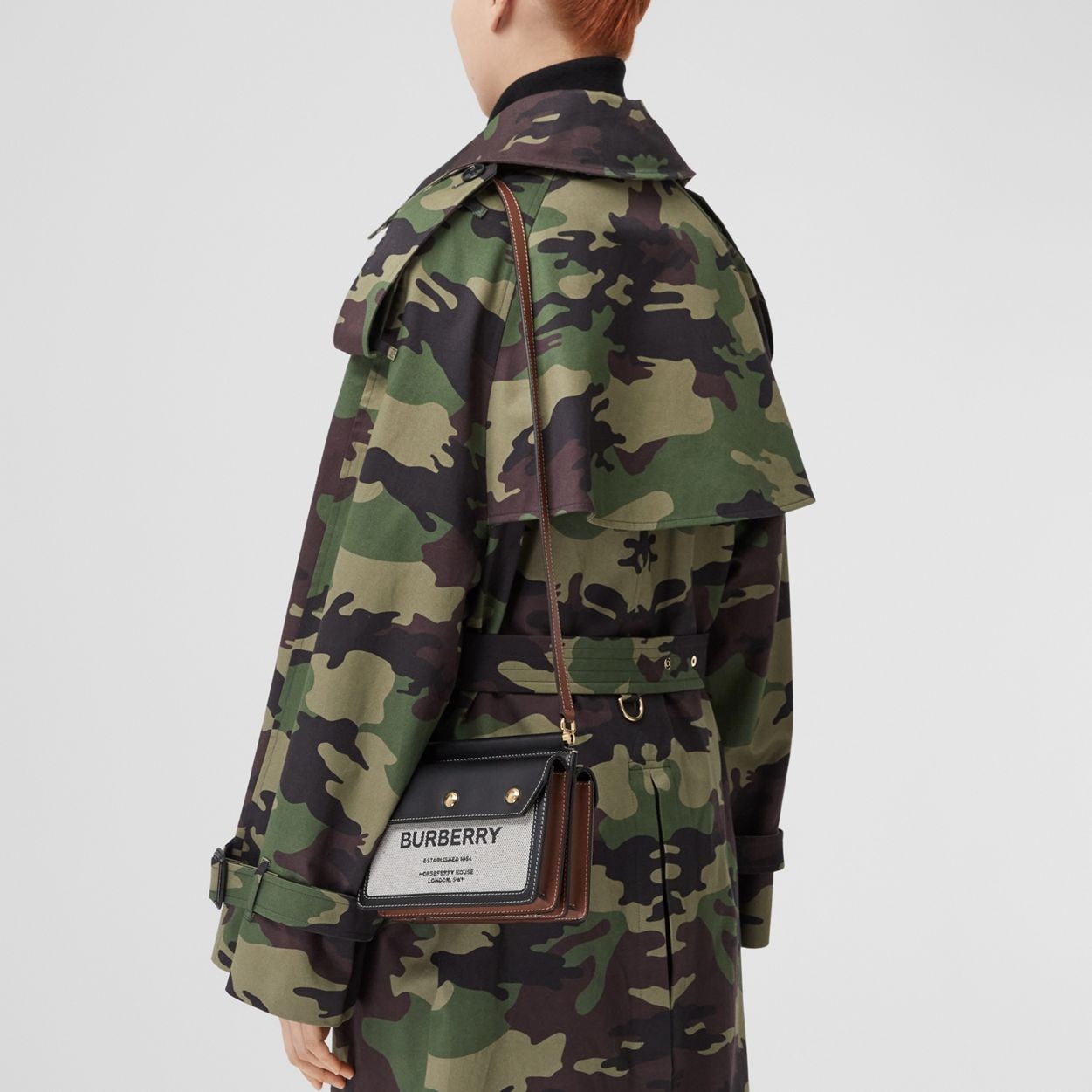 Mini Horseferry Print Title Bag with Pocket Detail 9