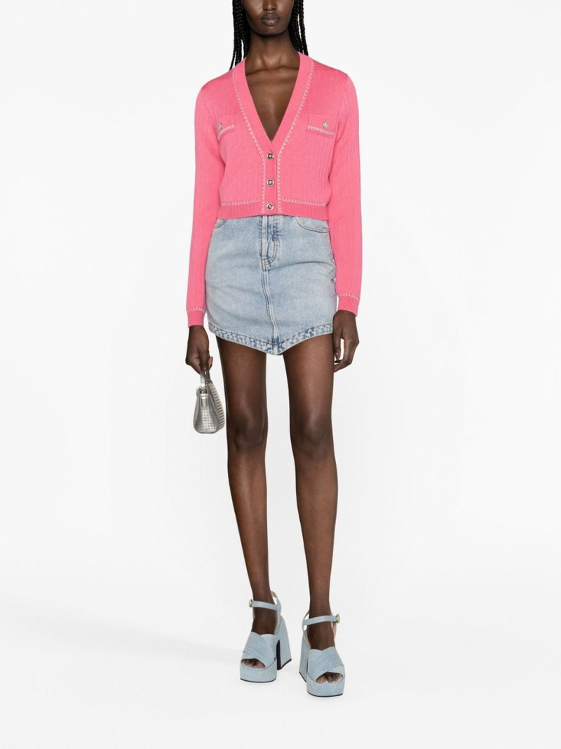 VERSACE Medusa cropped wool cardigan outlook