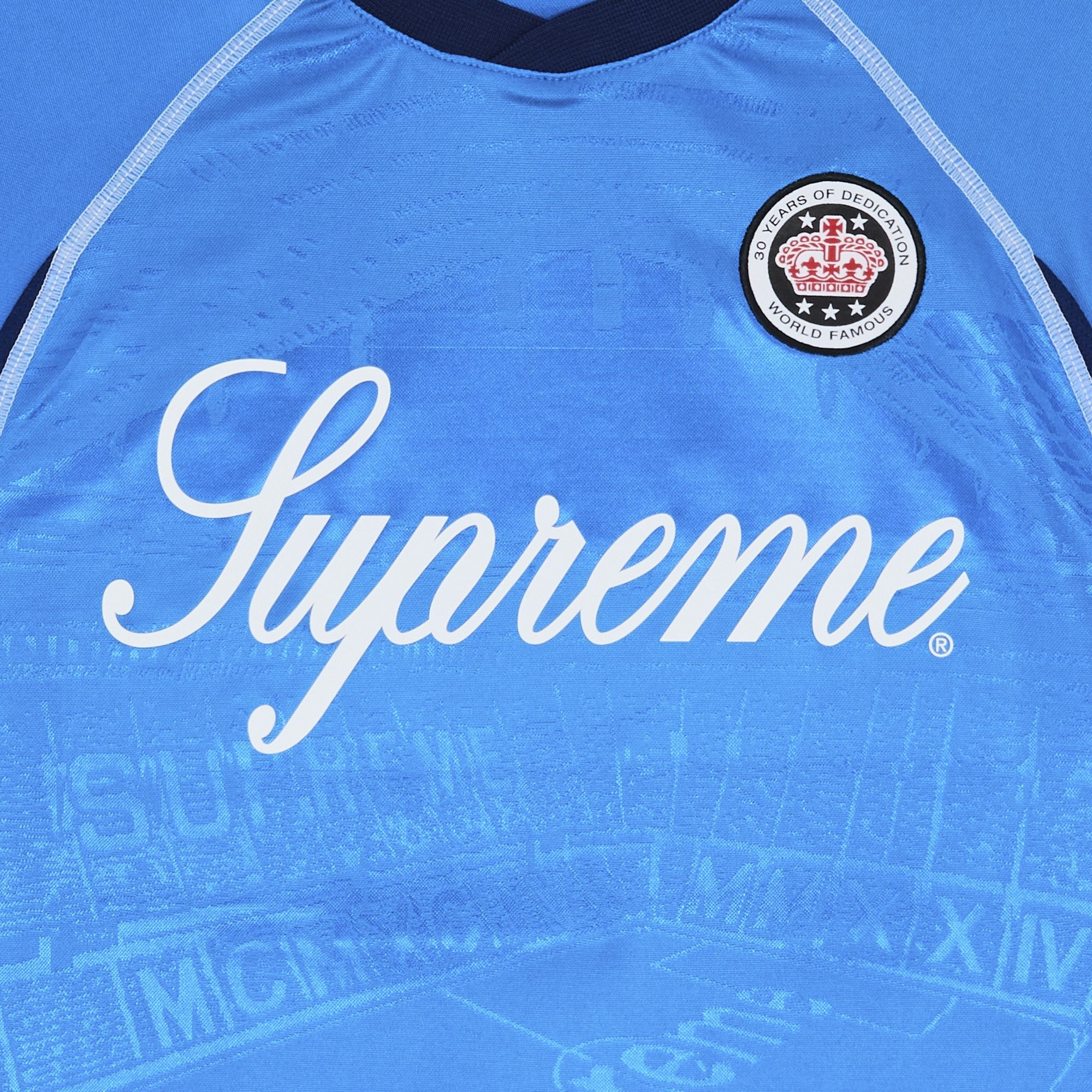 Supreme Supreme Jacquard Soccer Jersey 'Blue' | REVERSIBLE