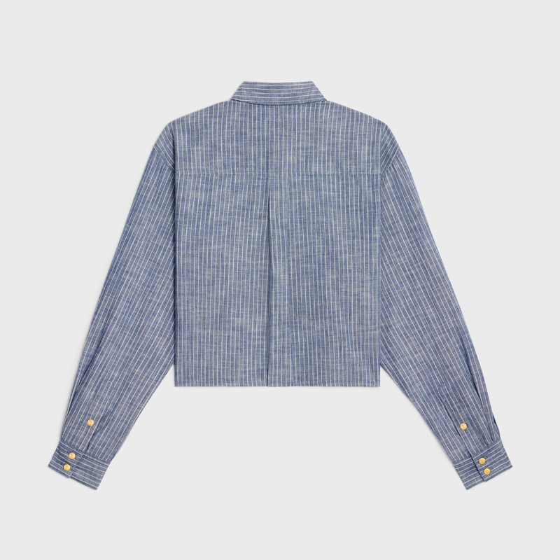 CELINE cropped shirt in striped cotton outlook
