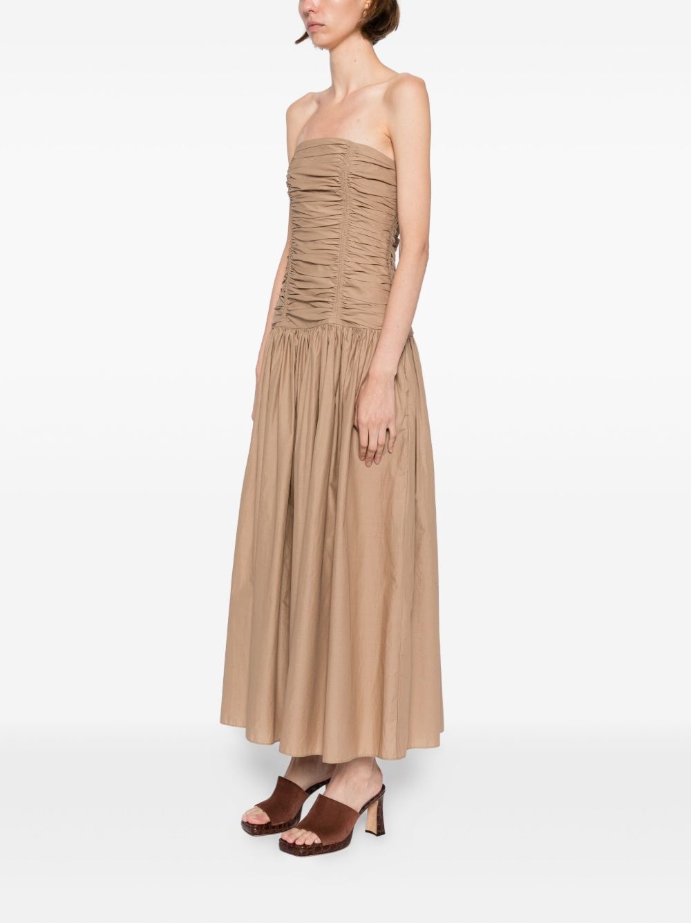 strapless drop waist dress - 3
