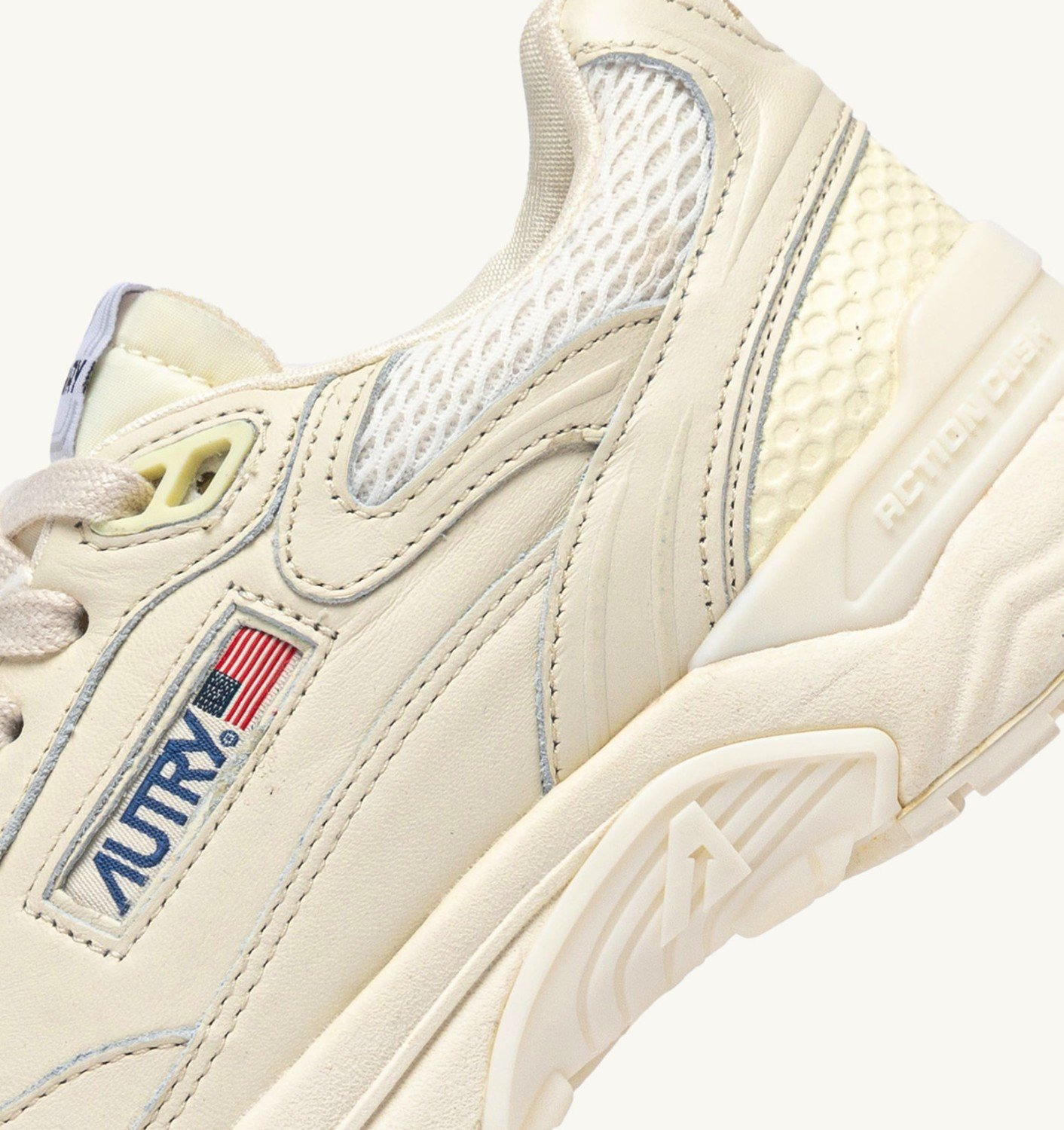 HYPERWAY SNEAKERS IN WHISPER WHITE LAMINATED LEATHER AND MESH - 6