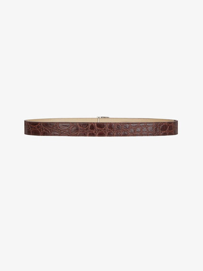 Givenchy G CHAIN BUCKLE REVERSIBLE BELT IN CROCODILE EFFETC LEATHER outlook