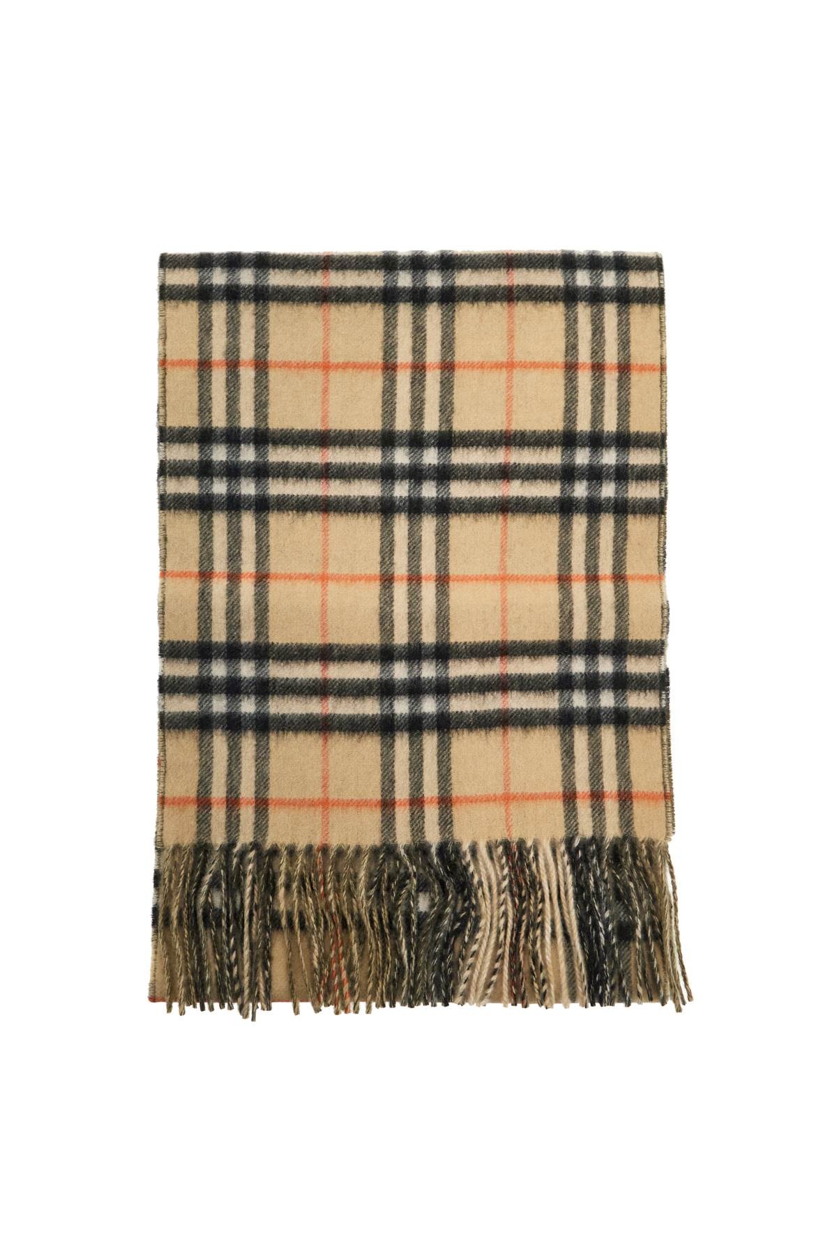 REVERSIBLE CHECK CASHMERE SCARF - 1