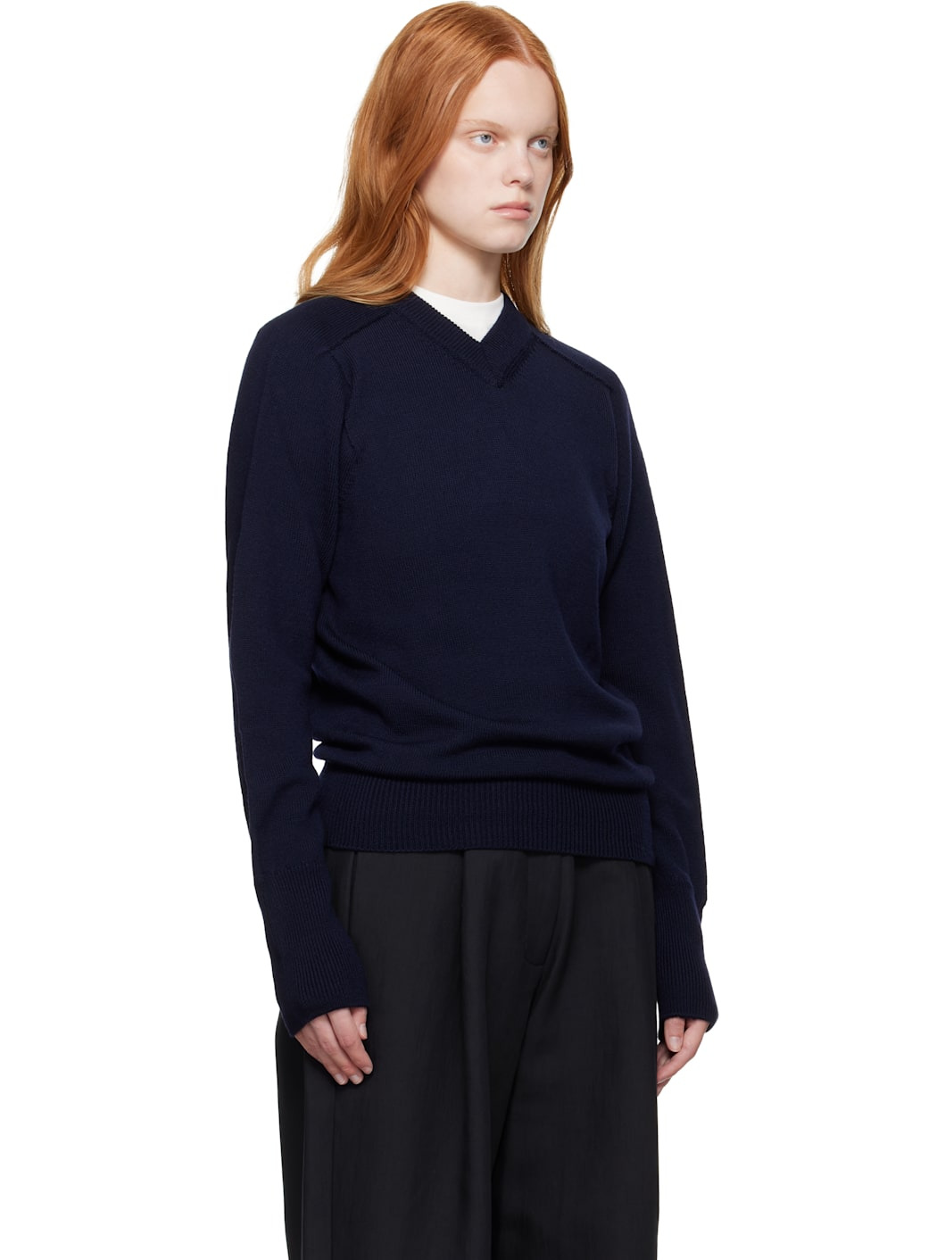 Navy Inverness Sweater - 2