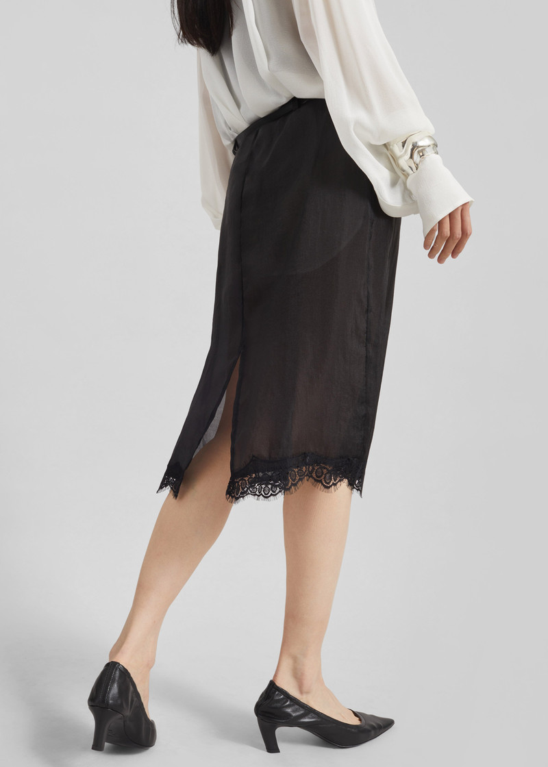 Lolai Sheer Lace Skirt - Black 8