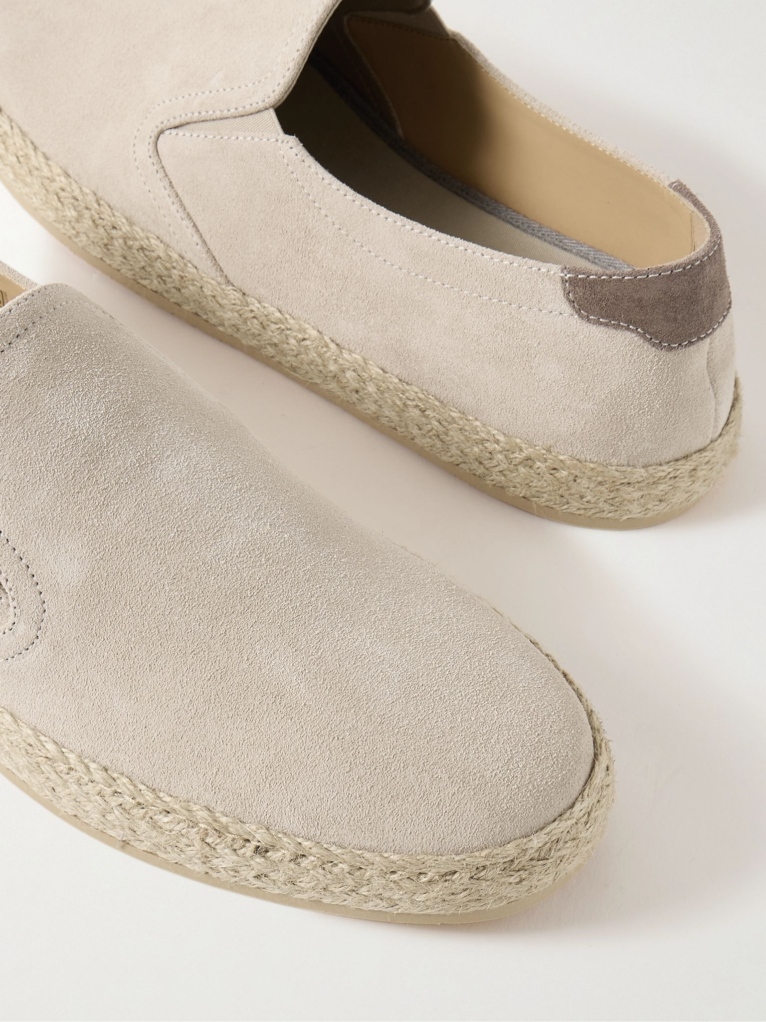 Suede Espadrilles Neutral - 5