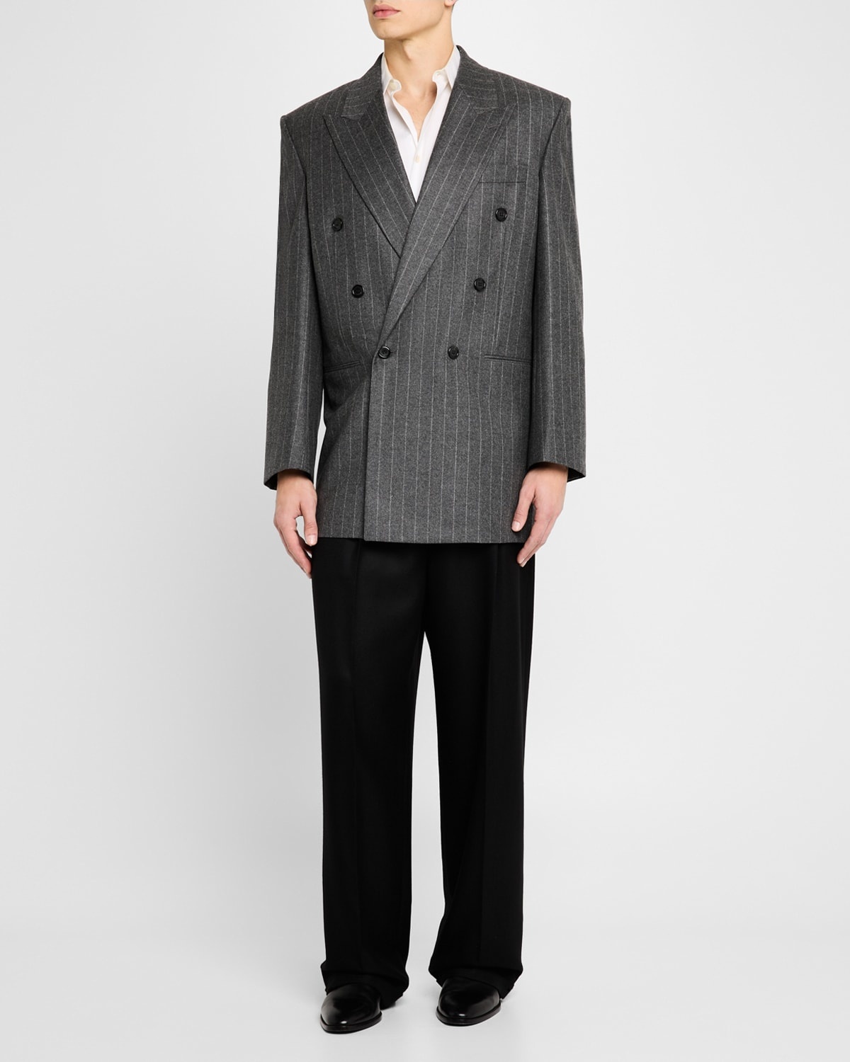 Men's 6-Button Pinstripe Sport Coat - 1