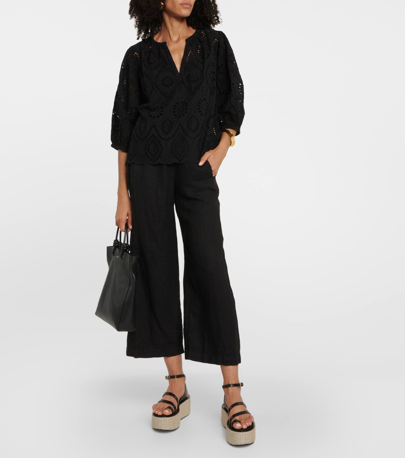 velvet Lola linen wide-leg pants outlook