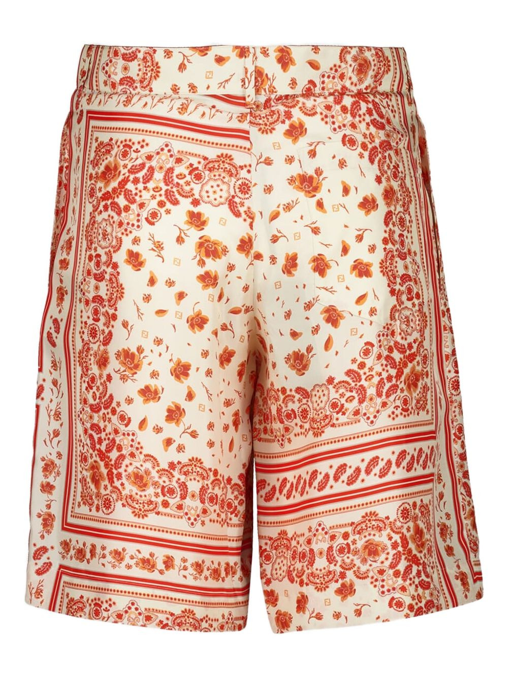 bandana-print silk shorts - 2