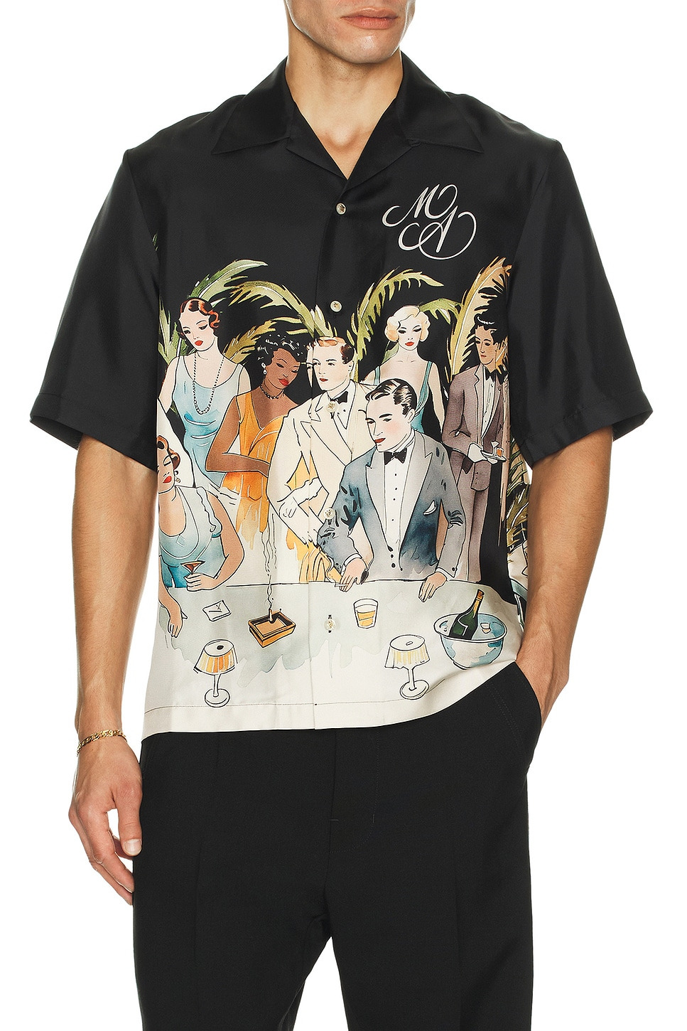 Bar Scene Bowling Shirt - 3