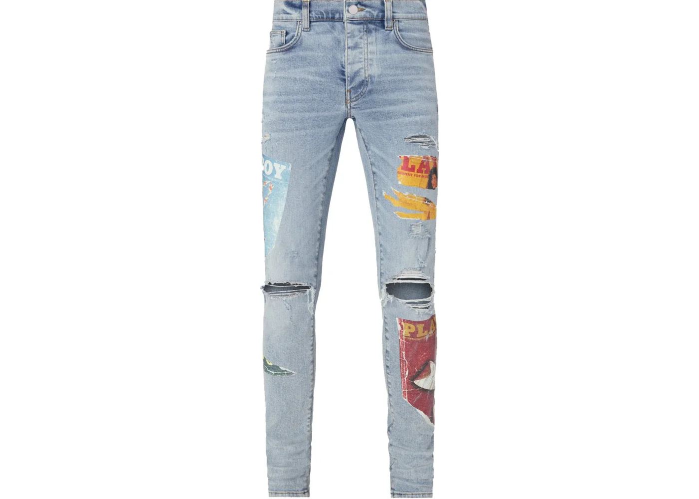 AMIRI Playboy Magazine Denim Jean Light Vintage - 1