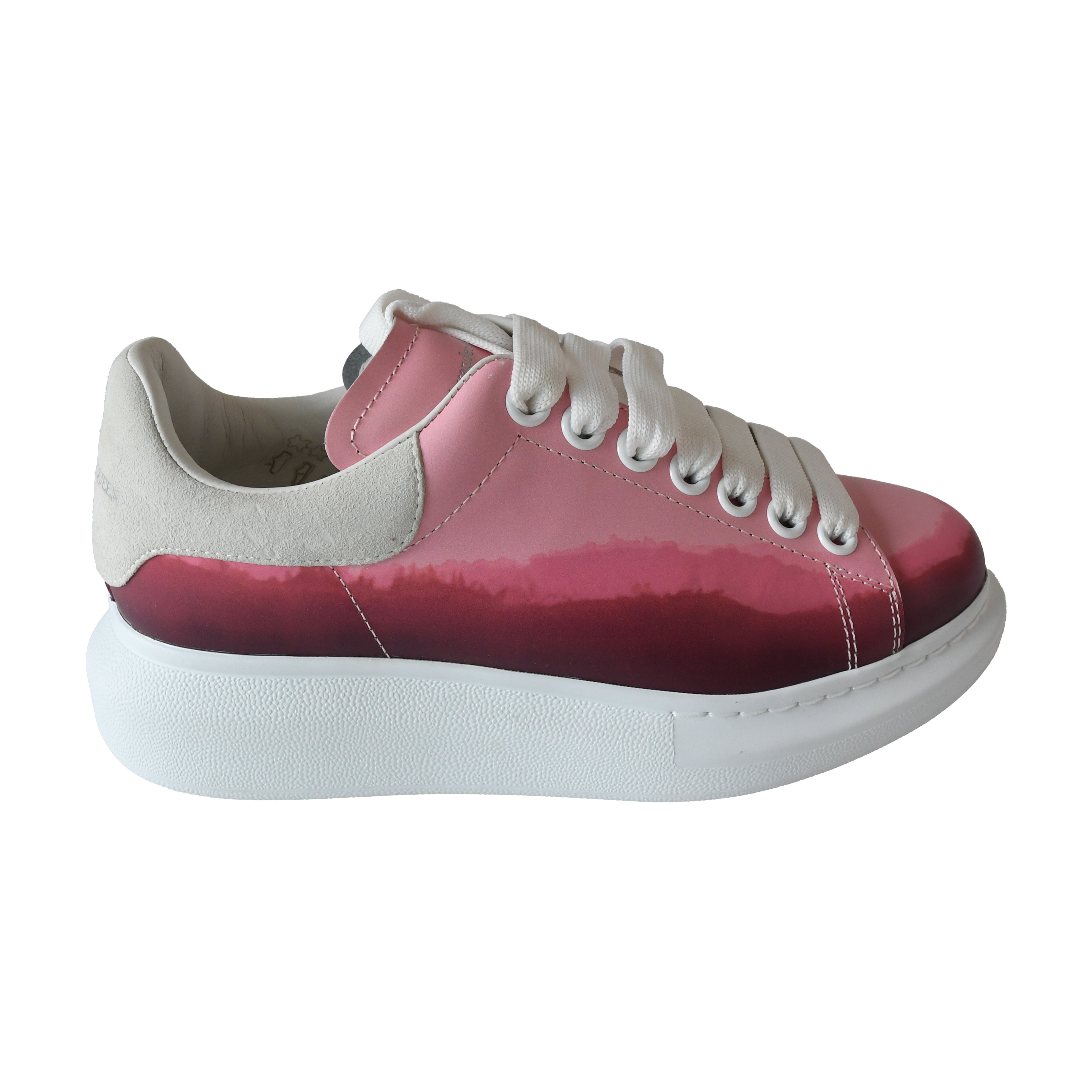 Alexander McQueen Oversized Dip Dye Leather Sneakers Pink - 2