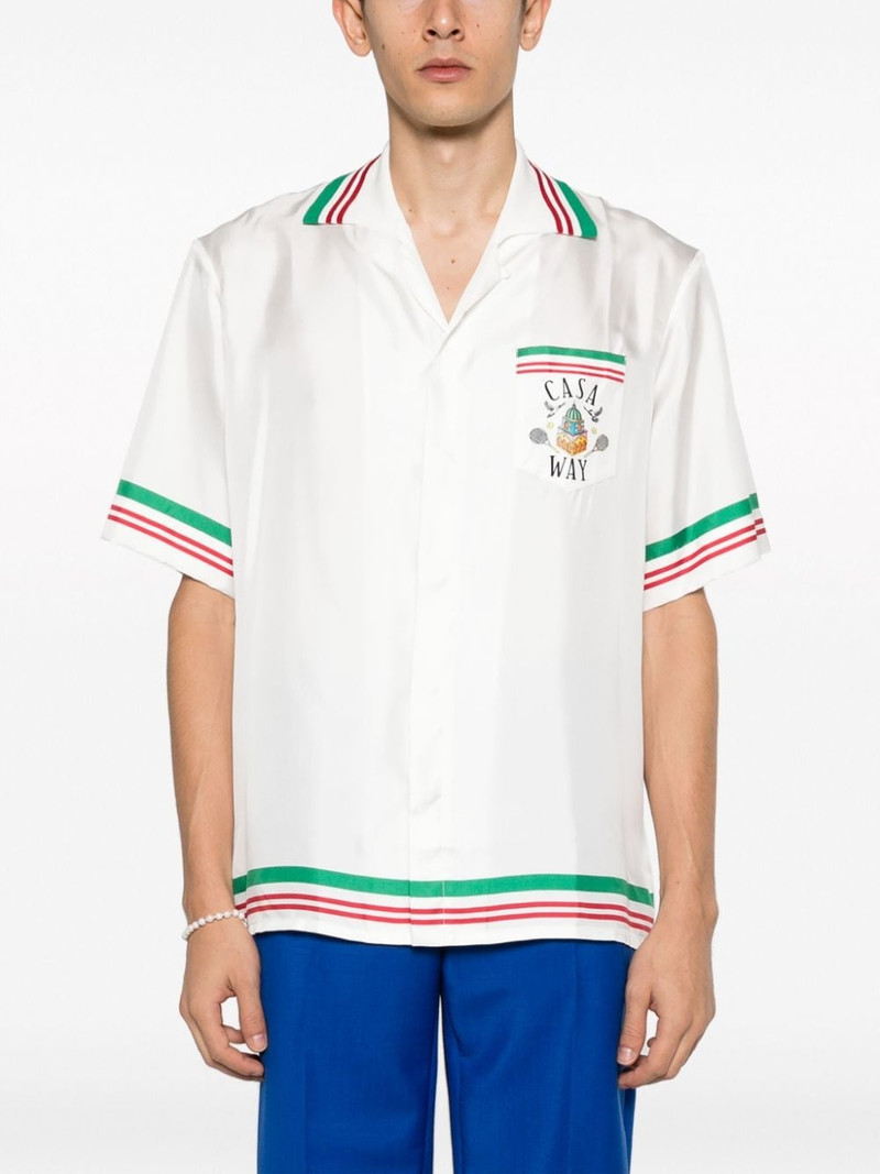 Tennis Club Icon striped silk shirt 3