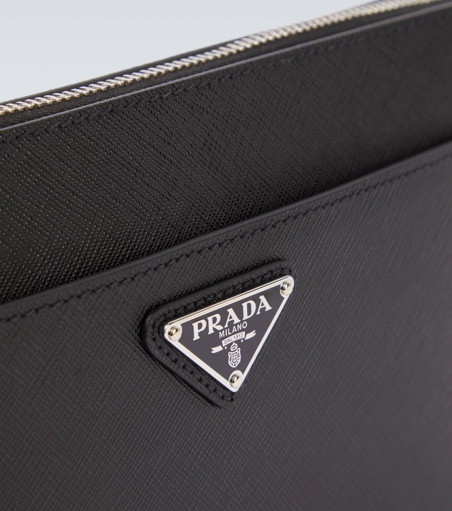Saffiano leather pouch - 6