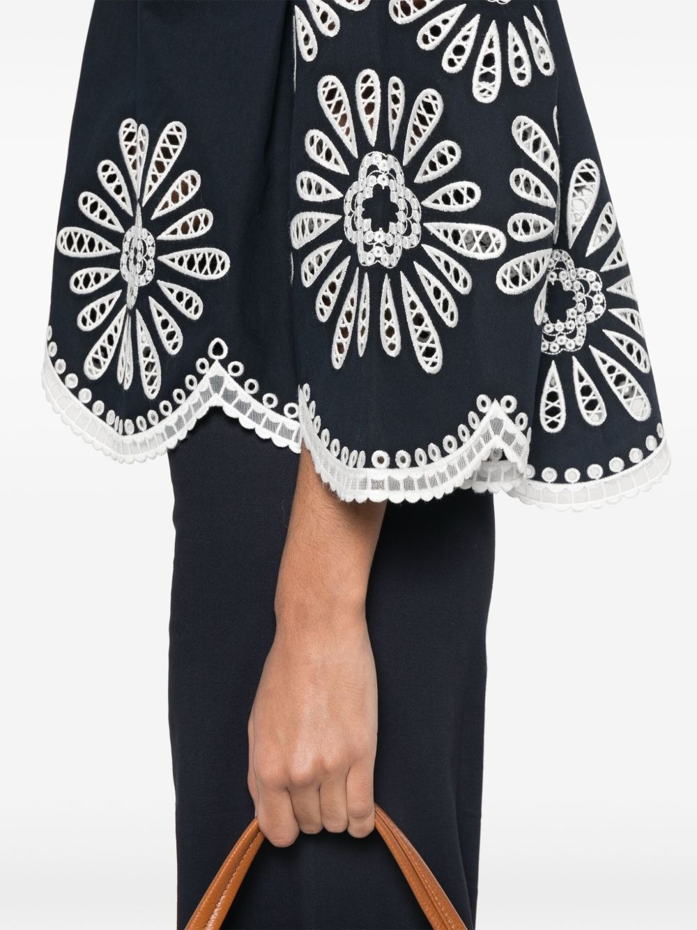 broderie anglaise-detail shirt - 5