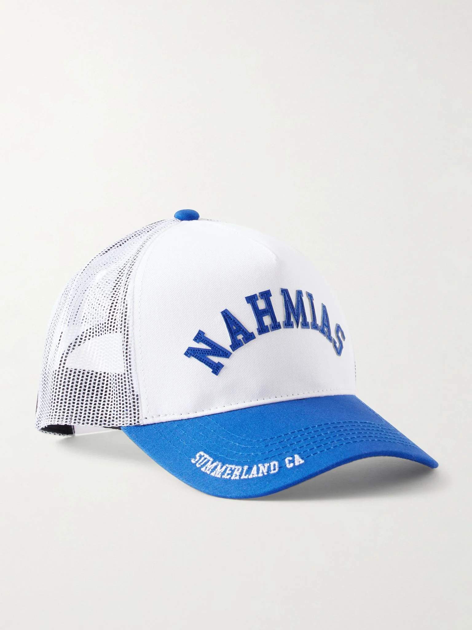 Summerland Cotton and Mesh Trucker Cap White - 1