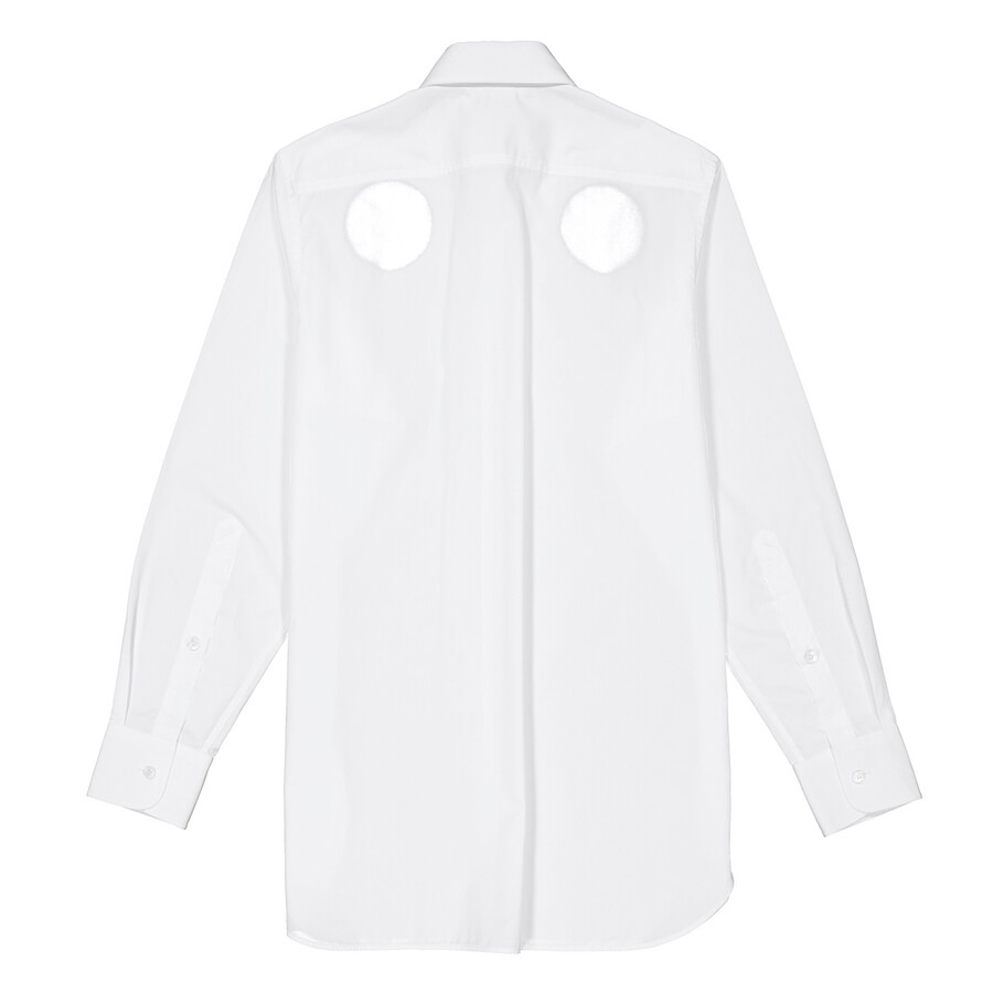 Stella McCartney Crystal-Embellished Cut-Out Shirt In White Cotton - 6