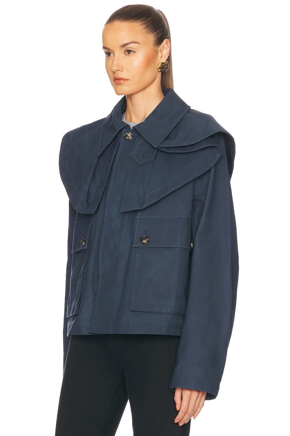 Cropped Trench Jacket - 3