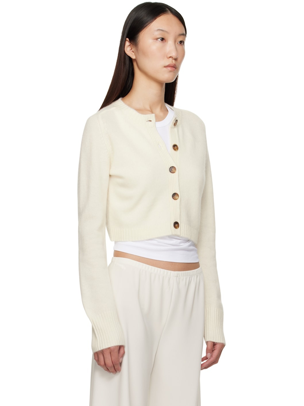 Off-White Zephir Cashmere Cropped Cardigan - 2