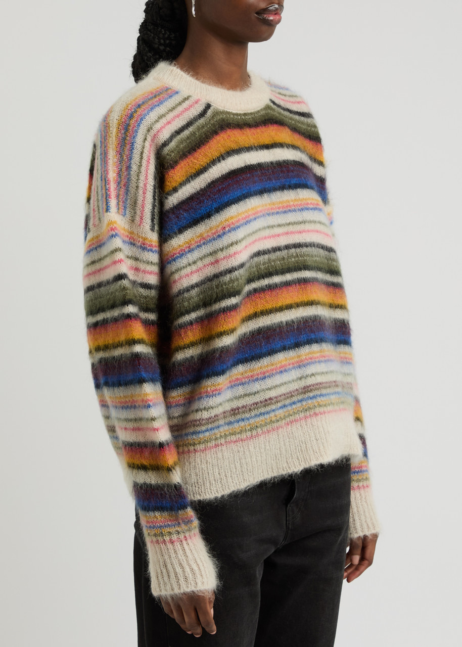 Isabel Marant étoile Drussell Striped Mohair-blend Jumper - 2