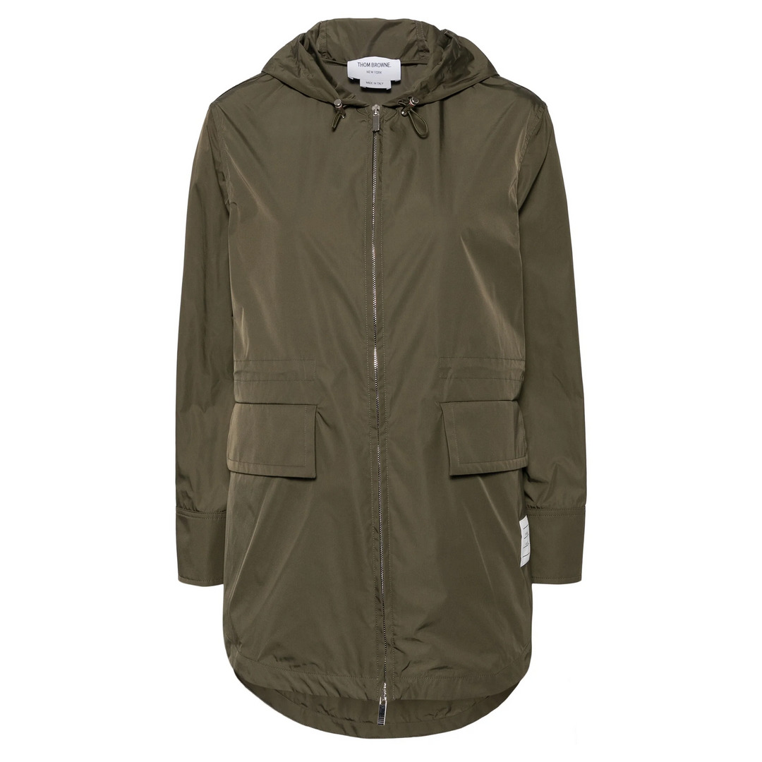 Hooded Shirt Hem Parka In Nylon - 1