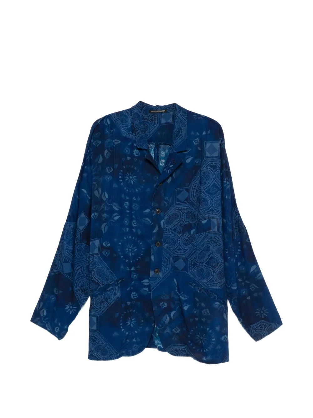 printed button-up jacket - 1
