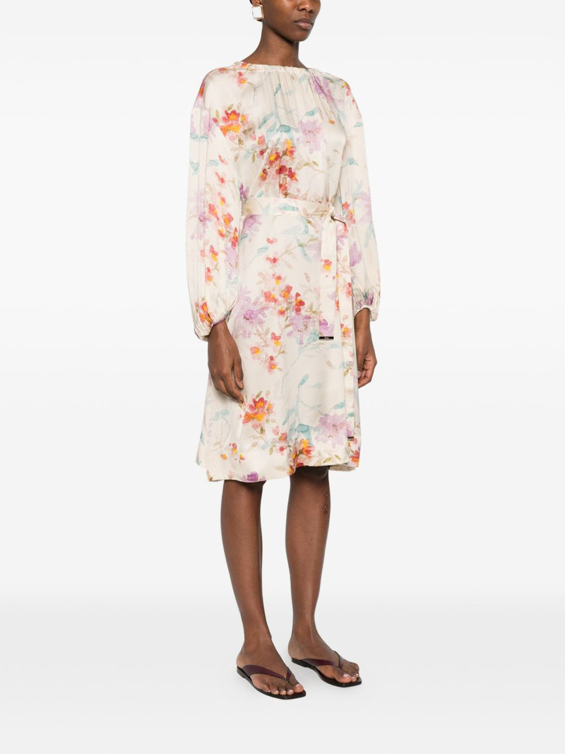 floral-pattern tie-waist mini dress 3
