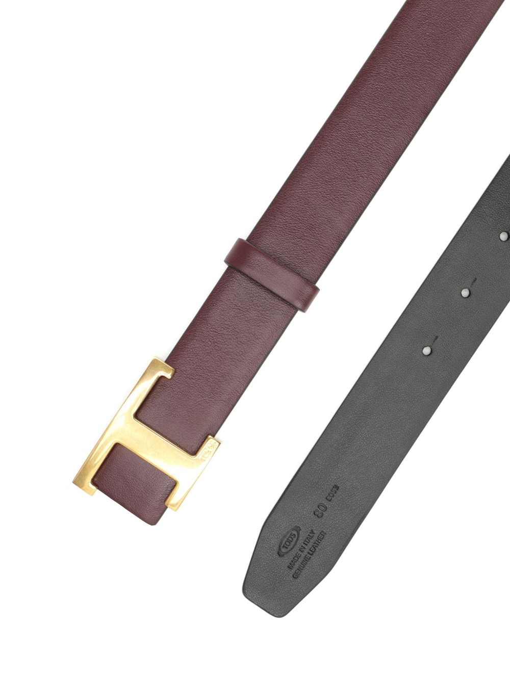 T-buckle leather belt - 2