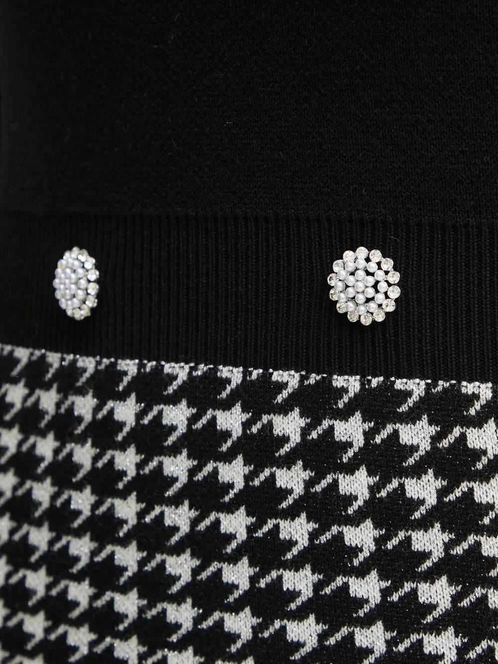 houndstooth embellished dress - 4