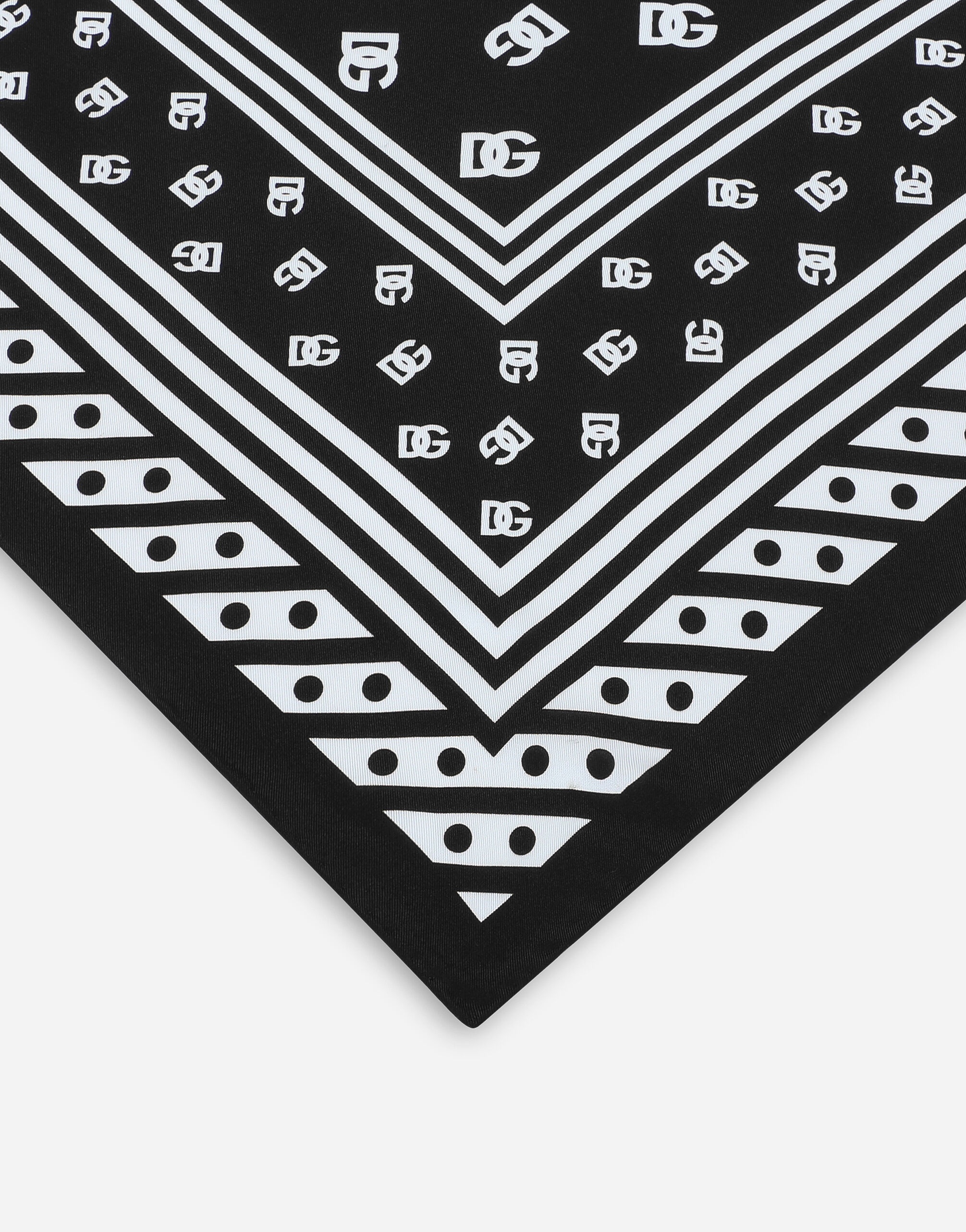 Twill scarf with all-over DG logo print (90 x 90) - 2